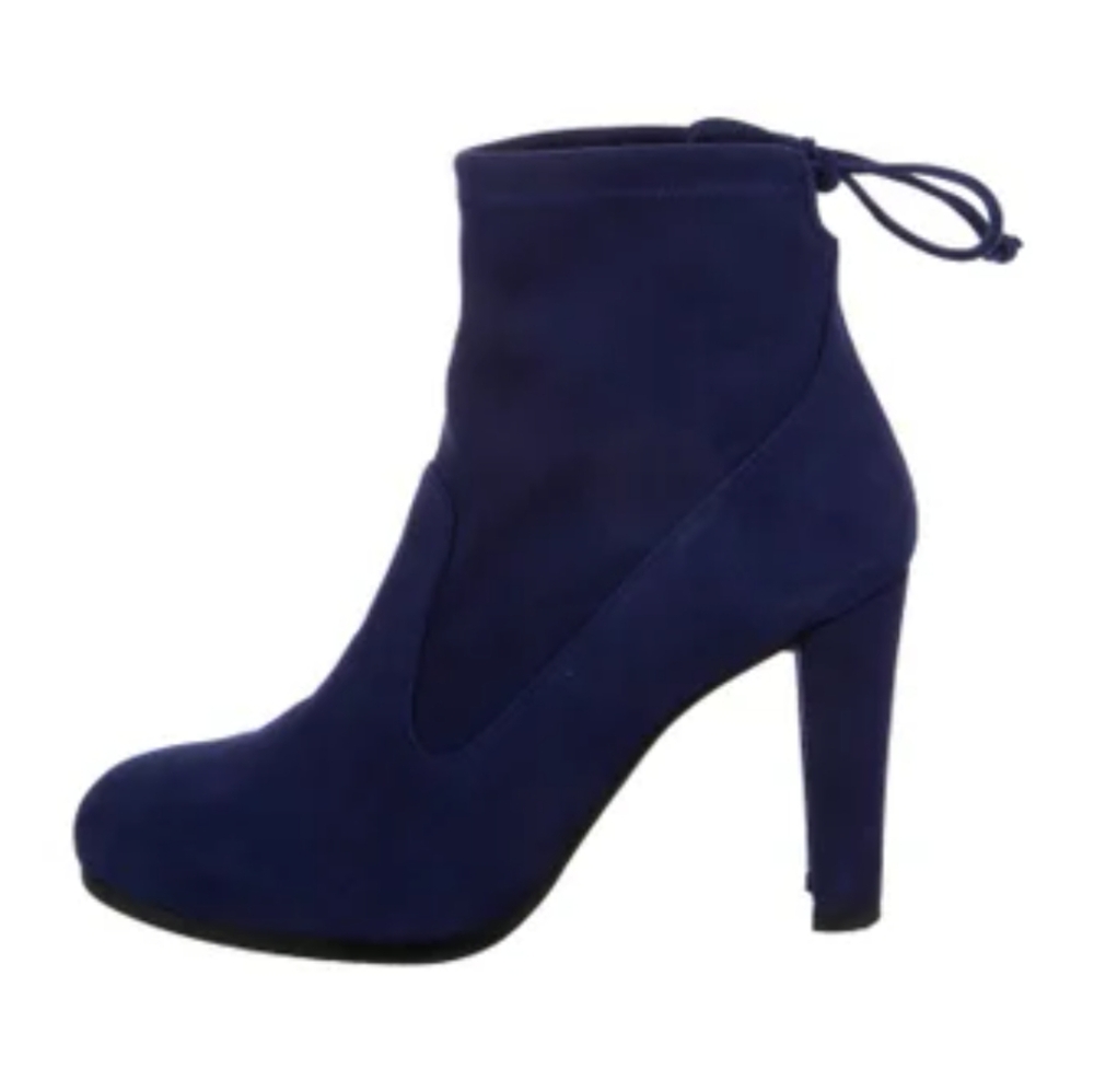 Stuart Weitzman Navy Suede Perfection Bootie Size 6 1/2